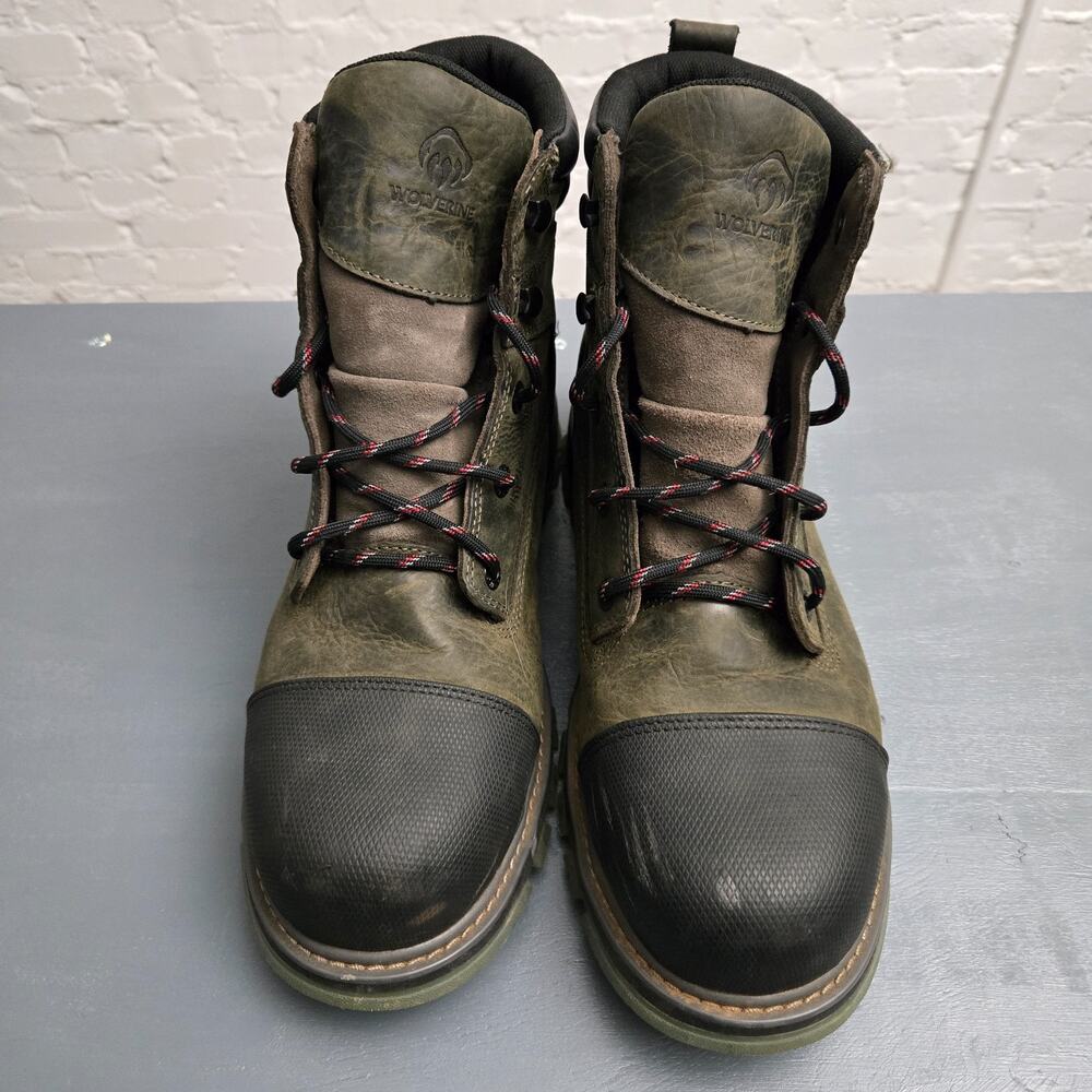 Wolverine W231099 Men 13 Work Boots Brown Leather Lace Up Non-Safety Toe Logging